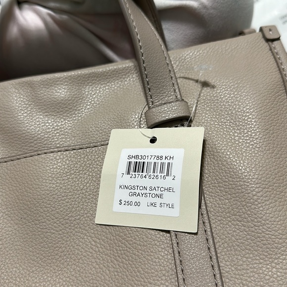 Kingston satchel grey stone fossil tote/crossbody - Picture 8 of 8